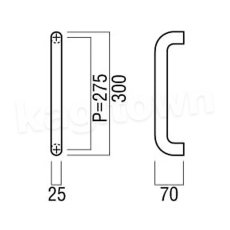 画像2: UNION【ユニオン】G500-26-101-L300[ドアハンドル] 押し棒（内外） (2)