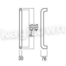 画像2: UNION【ユニオン】G500-53-084-L455[ドアハンドル] 押し棒（内外） (2)