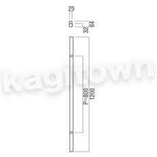 画像2: UNION【ユニオン】G52-01-001-L1200[ドアハンドル] 押し棒（内外） (2)