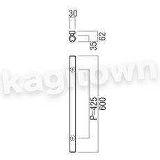 画像2: UNION【ユニオン】G540-26-038-L600[ドアハンドル] 押し棒（内外） (2)