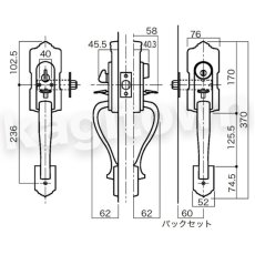 画像2: 【長沢製作所】装飾玄関錠[アスカ TU-203ワンロック]古代 (2)