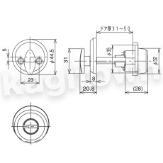 画像2: ALPHA 【アルファ】 チューブラー本締錠 [FB2190-60-BK] 2190シリーズ 交換 取付 (2)