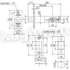 画像3: ALPHA 【アルファ】 チューブラー本締錠 [FB2190-60-BK] 2190シリーズ 交換 取付 (3)
