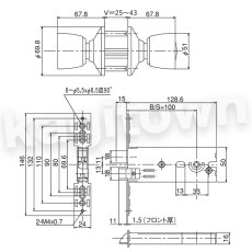 画像2: ALPHA 【アルファ】Ｗロック取替用玉座セット [33S05-TRW- 32D-100-ALU] 錠ケースノブセット 交換 取付 (2)