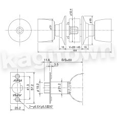 画像2: ALPHA 【アルファ】Aロック取替用玉座セット [N70U65-TR-US32D-60] 取替用円筒/間仕切錠/非常解錠付 廃盤 (2)