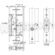 画像5: ALPHA 【アルファ】引戸用取替錠 [L4056-ALU-B/S] 万能型引戸取替錠.ディンプルキー 防犯 交換 取付 (5)