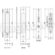 画像4: ALPHA 【アルファ】引戸用取替錠 [L4056-ALU-B/S] 万能型引戸取替錠.ディンプルキー 防犯 交換 取付 (4)