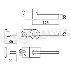 画像2: 川口技研【GIKEN】レバーハンドルセット [62A-1SQJ-ZB]塗装仕上 取付 交換 (2)