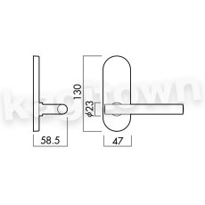 画像3: 川口技研【GIKEN】レバーハンドルセット [65A-1M-ZB]塗装仕上 取付 交換 (3)