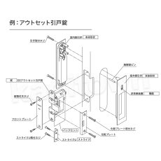 画像4: 川口技研【GIKEN】アウトセット 引戸錠 [AH-3CD-N]取付 交換 (4)