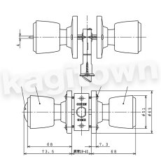 画像5: 川口技研【GIKEN】ハイスシリーズ [DC-6]ナイトラッチ錠 両ノブ 取付 交換 (5)