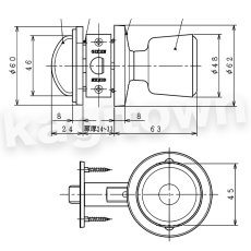 画像5: 川口技研【GIKEN】ホームシリーズ [DA-2]ホーム戸襖錠 片ノブ 取付 交換 (5)