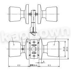 画像4: 川口技研【GIKEN】ホームシリーズ [DA-1]ホーム空錠 両ノブ 取付 交換 (4)