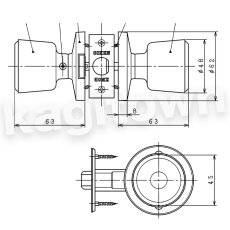 画像6: 川口技研【GIKEN】ホームシリーズ [DA-3]ホームラッチ錠 両ノブ 取付 交換 (6)