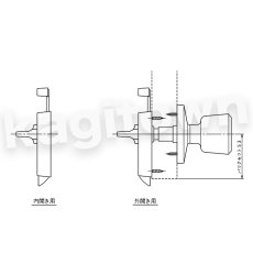 画像4: 川口技研【GIKEN】ホームシリーズ [DA-4]ホームWC錠 片ノブ 取付 交換 (4)