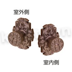 画像2: 川口技研【GIKEN】宮殿シリーズ [宮殿1号空錠]空錠 両ノブ 取付 交換 (2)