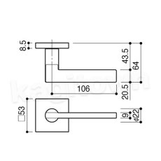 画像4: KAWAJUN【カワジュン】1-V6T-003-LJ-2-0[レバーハンドル V6]河淳 取付 交換 新築 リフォーム DIY (4)