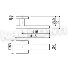 画像3: KAWAJUN【カワジュン】1-A1T-C-LJ-2[レバーハンドル A1]河淳 取付 交換 新築 リフォーム DYI (3)