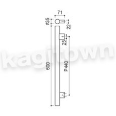 画像3: KAWAJUN【カワジュン】KH-23-SC[手すり（I型） KH-23]河淳 取付 交換 リフォーム DYI (3)