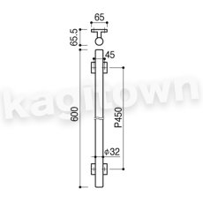 画像3: KAWAJUN【カワジュン】KH-27-LC[手すり（I型） KH-27]河淳 取付 交換 リフォーム DYI (3)