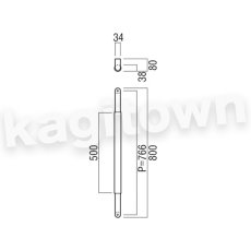 画像2: UNION【ユニオン】G7054-36-051-L800[ドアハンドル] 押し棒（内外）取付 交換 DIY (2)