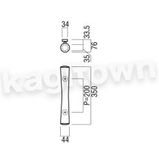 画像2: UNION【ユニオン】G76-35-050-L350[ドアハンドル] 押し棒（内外）取付 交換 DIY (2)