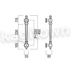画像2: UNION【ユニオン】G822-15-066[ドアハンドル] 押し棒（内外）取付 交換 DIY (2)