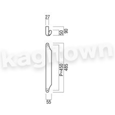 画像2: UNION【ユニオン】G830-10-066[ドアハンドル] 押し棒（内外）取付 交換 DIY (2)