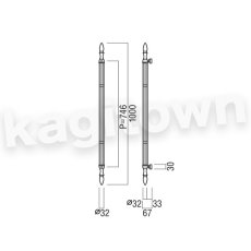画像2: UNION【ユニオン】G811-15-001-L1000[ドアハンドル] 押し棒（内外）取付 交換 DIY (2)
