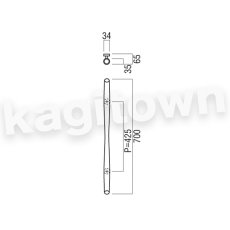 画像2: UNION【ユニオン】G78-35-050[ドアハンドル] 押し棒（内外）取付 交換 DIY (2)