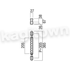 画像2: UNION【ユニオン】G818-15-001[ドアハンドル] 押し棒（内外）取付 交換 DIY (2)