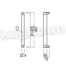 画像2: UNION【ユニオン】H1233-16-688[ドアハンドル] 押し棒（内外）取付 交換 DIY (2)