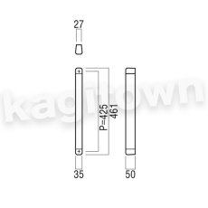 画像2: UNION【ユニオン】H1148-42-691[ドアハンドル] 押し棒（内外）取付 交換 DIY (2)