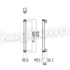 画像2: UNION【ユニオン】H2560-31-708[ドアハンドル] 押し棒（内外）取付 交換 DIY (2)