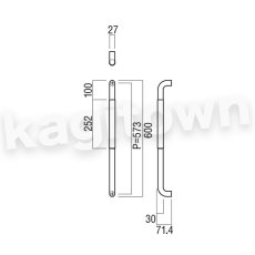 画像2: UNION【ユニオン】H2770-10-120-L600[ドアハンドル] 押し棒（内外）取付 交換 DIY (2)