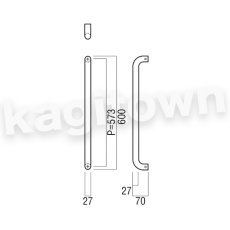 画像2: UNION【ユニオン】H2650-01-060-L600[ドアハンドル] 押し棒（内外）取付 交換 DIY (2)