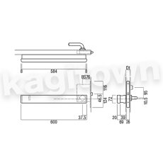 画像2: UNION【ユニオン】PHA100-20S[ドアハンドル] 押し棒（内外）取付 交換 DIY (2)