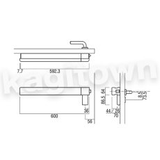 画像2: UNION【ユニオン】PHA200-21S[ドアハンドル] 押し棒（内外）取付 交換 DIY (2)