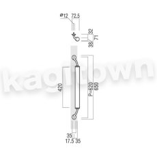 画像2: UNION【ユニオン】T1046-11-064[ドアハンドル] 押し棒（内外）取付 交換 DIY (2)