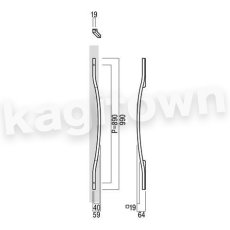 画像2: UNION【ユニオン】T1107-01-061[ドアハンドル] 押し棒（内外）取付 交換 DIY (2)