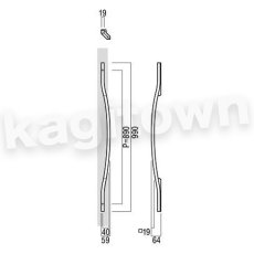 画像2: UNION【ユニオン】T1107-01-023[ドアハンドル] 押し棒（内外）取付 交換 DIY (2)