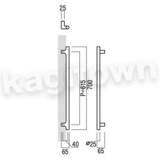 画像2: UNION【ユニオン】T1122-25-158[ドアハンドル] 押し棒（内外）取付 交換 DIY (2)