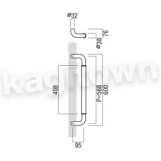 画像2: UNION【ユニオン】T1126-01-691[ドアハンドル] 押し棒（内外）取付 交換 DIY (2)