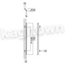 画像2: UNION【ユニオン】T1130-01-061[ドアハンドル] 押し棒（内外）取付 交換 DIY (2)