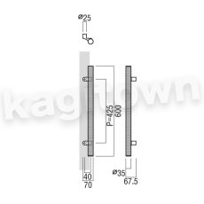 画像2: UNION【ユニオン】T1138-01-023[ドアハンドル] 押し棒（内外）取付 交換 DIY (2)