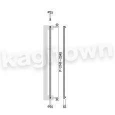 画像2: UNION【ユニオン】T1138-01-023-B[ドアハンドル] 押し棒（内外）取付 交換 DIY (2)