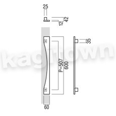 画像2: UNION【ユニオン】T1225-25-190[ドアハンドル] 押し棒 / 1セット（内外）取付 交換 DIY (2)