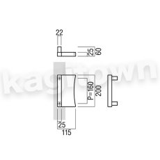 画像2: UNION【ユニオン】T1221-10-850[ドアハンドル] プレート / 1セット（内外）取付 交換 DIY (2)