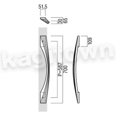 画像2: UNION【ユニオン】T1227-25-190[ドアハンドル] 押し棒 / 1セット（内外）取付 交換 DIY (2)