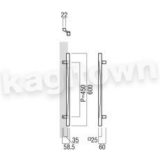 画像2: UNION【ユニオン】T1235-25-195[ドアハンドル] 押し棒 / 1セット（内外）取付 交換 DIY (2)